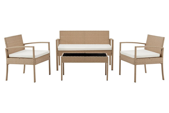 NNEKG Shangri La Sandgate 4 Piece Outdoor Lounge Set (Natural Beige)