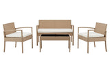 NNEKG Shangri La Sandgate 4 Piece Outdoor Lounge Set (Natural Beige)