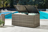 NNEKGE Safra Outdoor Furniture Storage Box (Dark Grey Small)