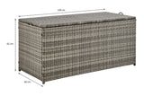 NNEKGE Safra Outdoor Furniture Storage Box (Dark Grey Small)