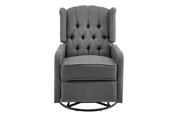 NNEKG Seattle Swivel Recliner Chair (Charcoal)