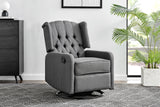 NNEKG Seattle Swivel Recliner Chair (Charcoal)