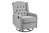 NNEKG Seattle Swivel Recliner Chair (Light Grey)