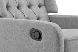 NNEKG Seattle Swivel Recliner Chair (Light Grey)