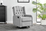 NNEKG Seattle Swivel Recliner Chair (Light Grey)