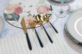 NNEKG Salter 16 Piece Noir Gold Cutlery Set