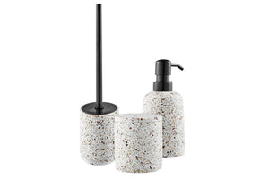 NNEKG Terence Terrazzo 3 Piece Bathroom Set with Toilet Brush