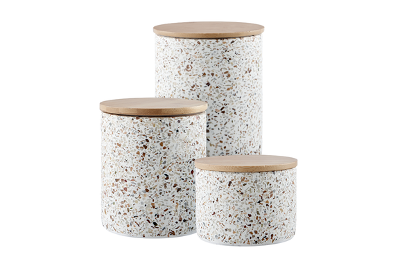 NNEKG Terence Terrazzo 3 Piece Storage Jar Set