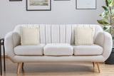 NNEKG Venus Cotton Cushion with pom pom (45cm x 45cm Natural)