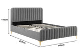 NNEKG Victoria Bed Frame (Salt & Pepper Double)
