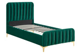 NNEKG Victoria Velvet Bed Frame (Single Emerald)