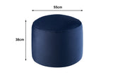 NNEKG Victoria Velvet Pouffe (Navy)