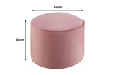 NNEKG Victoria Velvet Pouffe (Rose)