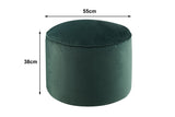 NNEKG Victoria Velvet Pouffe (Olive)