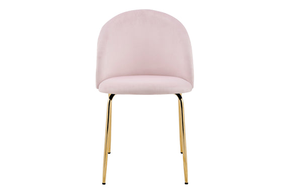 NNEKGE Subiaco Set of 2 Velvet Dining Chairs (Blush)
