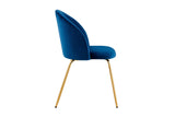 NNEKGE Subiaco Set of 2 Velvet Dining Chairs (Navy)