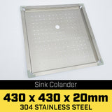NNEDPE Stainless Steel Sink Colander 430 x 430mm