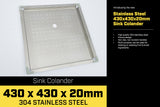 NNEDPE Stainless Steel Sink Colander 430 x 430mm