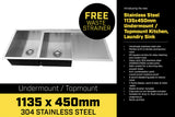 NNEDPE Stainless Steel Sink - 1135 x 450mm