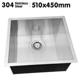 NNEDPE 304 Stainless Steel Undermount Topmount Kitchen Laundry Sink 51x45cm