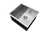 NNEDPE 304 Stainless Steel Undermount Topmount Kitchen Laundry Sink 51x45cm