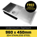 NNEDPE 304 Stainless Steel Sink - 960 x 450mm