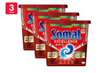 NNEKG 135 Somat Excellence 4 in 1 Dishwashing Tablets 3 Packs of 45 Tablets