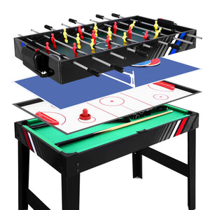 NNEDSZ 4FT 4-In-1 Soccer Table Tennis Ice Hockey Pool Game Football Foosball Kids Adult