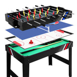 NNEDSZ 4FT 4-In-1 Soccer Table Tennis Ice Hockey Pool Game Football Foosball Kids Adult
