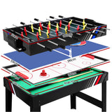 NNEDSZ 4FT 4-In-1 Soccer Table Tennis Ice Hockey Pool Game Football Foosball Kids Adult