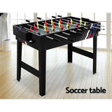 NNEDSZ 4FT 4-In-1 Soccer Table Tennis Ice Hockey Pool Game Football Foosball Kids Adult
