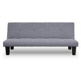 NNEDPE Sarantino 2 Seater Modular Linen Fabric Sofa Bed Couch - Dark Grey
