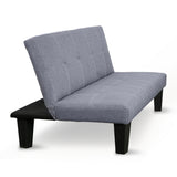 NNEDPE Sarantino 2 Seater Modular Linen Fabric Sofa Bed Couch - Dark Grey
