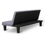 NNEDPE Sarantino 2 Seater Modular Linen Fabric Sofa Bed Couch - Dark Grey