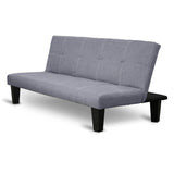 NNEDPE Sarantino 2 Seater Modular Linen Fabric Sofa Bed Couch - Dark Grey