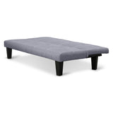 NNEDPE Sarantino 2 Seater Modular Linen Fabric Sofa Bed Couch - Dark Grey