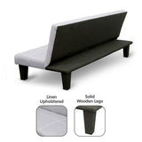 NNEDPE Sarantino 2 Seater Modular Linen Fabric Sofa Bed Couch Light Grey