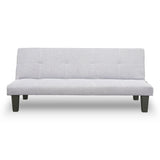 NNEDPE Sarantino 2 Seater Modular Linen Fabric Sofa Bed Couch Light Grey