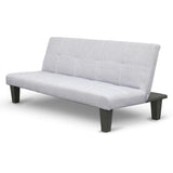 NNEDPE Sarantino 2 Seater Modular Linen Fabric Sofa Bed Couch Light Grey
