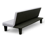 NNEDPE Sarantino 2 Seater Modular Linen Fabric Sofa Bed Couch Light Grey