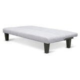 NNEDPE Sarantino 2 Seater Modular Linen Fabric Sofa Bed Couch Light Grey