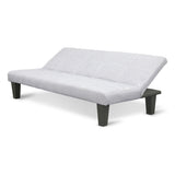 NNEDPE Sarantino 2 Seater Modular Linen Fabric Sofa Bed Couch Light Grey