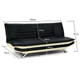 NNEDPE Sarantino Faux Leather Upholstered 3 Seater Sofa - Dual Colour