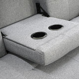 NNEDPE Sarantino Linen Fabric Sofa Bed Lounge - Light Grey