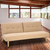 NNEDPE Soho 3 Seater Modular Linen Fabric Sofa Bed Couch  - Beige