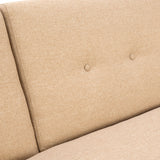 NNEDPE Soho 3 Seater Modular Linen Fabric Sofa Bed Couch  - Beige
