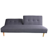 NNEDPE Soho 3 Seater Modular Linen Fabric Sofa Bed Couch Lounge Futon - Grey