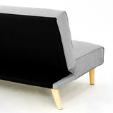 NNEDPE Soho 3 Modular Linen Fabric Sofa Bed Couch Lounge Futon - Light Grey