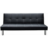 NNEDPE Sarantino 3 Seater Faux Leather Sofa Bed Couch - Black