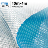 NNEDPE 400 Micron Solar Swimming Pool Cover -  Blue/Silver 10m x 4m
